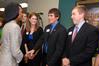 Former Secretary of State Condoleezza Rice greets Union student, Micah Roeder, sophomore psychology major, during a brief reception before the 2009 scholarship banquet. - Photo by Kristi McMurry