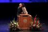 President Dockery thanks Former Secretary of State Condoleezza Rice for her keynote speech at the 2009 Scholarship Banquet. - Photo by Kristi McMurry