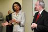 Former Secretary of State Condoleezza Rice answers questions from students and faculty before the 2009 Scholarship Banquet. - Photo by Beth Spain