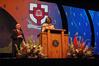 Former Secretary of State Condoleezza Rice answers questions from the audience during the 2009 Scholarship Banquet. - Photo by Beth Spain