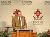 Mark DeVine, associate professor of divinity at Beeson Divinity School, presents an address entitled "Emergent or Emerging: Questions for Southern Baptists and North American Evangelicals" at the Southern Baptists, Evangelicals and the Future of Denominationalism conference. - Photo by Morris Abernathy