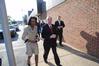 President Dockery escorts Condoleezza Rice into the administrative offices to meet with members of the Union community. - Photo by Morris Abernathy
