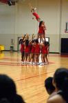 Union cheerleaders do a cheer for the crowd at Bulldog Madness. - Photo by Kristi McMurry