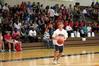 Brett Barry, freshman member of the Union men's golf team, prepares to shoot a three point shot for a competition during Bulldog Madness, an annual event that gets students and community members pumped for the upcoming basketball season. - Photo by Kristi McMurry