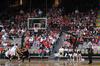 Kayla Hudson brings the ball up court as several Union fans watch the exhibition game versus Vanderbilt on Friday, Oct. 30. - Photo by Beth Spain