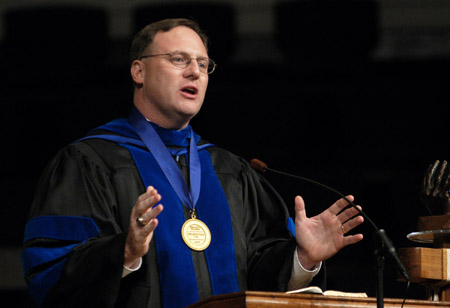 Dr. Michael Spradlin, president of Mid-America Baptist Theological Seminary, presents the August 2003 commencement address entitled, <i>Praying for Results.</i>