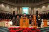 President Dockery welcomes a record 346 students for fall graduation at West Jackson Baptist Church.  - Photo by Kristi McMurry