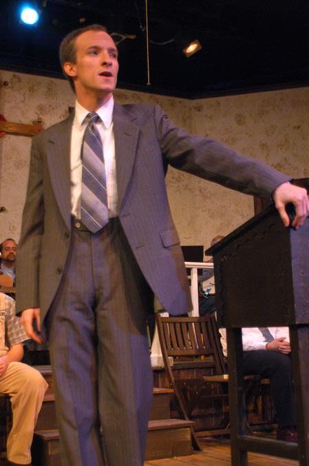 Kip Arrowood plays Burl Sanders in Smoke on the Mountain.