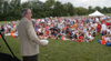 President David S. Dockery welcomes fans to a Steven Curtis Chapman Brown Bag concert sponsored by Union in Franklin, Tenn. - Photo by Jim Veneman