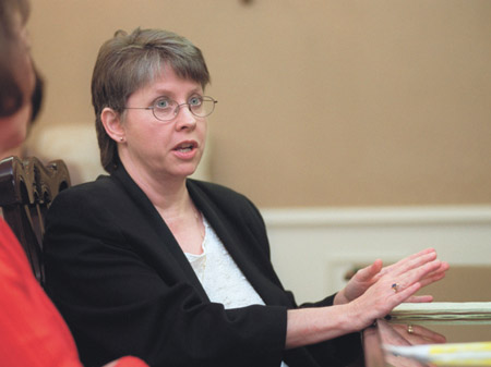 Jill Webb, Director of the Master of Science in Nursing Program and Associate Professor of Nursing, during an interview for Unionite feature - The Question of Healthcare
