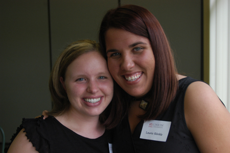 Juniors Laurie Skinkle and Meghan Daily received the Barnabas Leadership Scholarship for their display of servant leadership both on and off campus.
