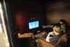Students enjoy one of the TV rooms at the Bowld Student Commons. - Photo by Morris Abernathy