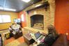 Students study in front of the fireplace in the Bowld Student Commons. - Photo by Morris Abernathy