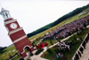 Graduates, faculty, staff, family and friends gathered on the Great Lawn for Spring Graduation 2003. - Photo by Justin Veneman