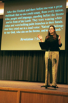 Suzanne Moseley speaks on the importance of missions, and our calling as Christians to obey the <i>Great Commission</i>. - Photo by Justin Veneman