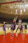 Beatrice Awino Duol, junior learning foundations major, goes up for a shot against Southwestern Assemblies of God University in Game 1 of the NAIA Women's Basketball National Tournament. The Lady Bulldogs won 86-47. - Photo by Jordan Buie