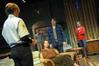 Caitlin Riggs, Chad Hoy, Margaret Broersma, David Conway, and Jillian Barron perform in The Mousetrap, a murder mystery presented by Union University Players.  - Photo by Morris Abernathy