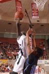 Zeinab Chan, junior history major, goes up for a layup in the Semifinals of the NAIA National Tournament against Oklahoma City University. The Lady Bulldogs advanced to the finals with a win of 63-61. - Photo by Morris Abernathy