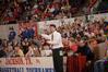 Mark Campbell, head coach of the Lady Bulldogs basketball team, communicates with the players during the Semifinals of the NAIA National Tournament against Oklahoma City University.  - Photo by Morris Abernathy