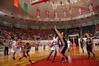 Zeinab Chan, junior history major, goes up for a shot in the Championship game of the NAIA National Tournament. The Lady Bulldogs defeated Azusa Pacific University 73-65. - Photo by Morris Abernathy