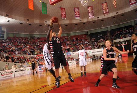 The Lady Bulldogs play hard against their very difficult opponent, Azusa Pacific University, in the championship game of the NAIA National Tournament. The Lady Bulldogs won the game 73-65, making them champions for the second year in a row. 