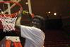 Zeinab Chan, junior, cuts a piece of the net after the Lady Bulldogs defeated Azusa Pacific University to become NAIA Division I National Champions. - Photo by Morris Abernathy