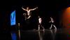 Jared Nolen, senior political science major, jumps into the air during a skit for Variety Show 2010. - Photo by Morris Abernathy