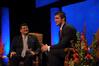 Tim Tebow, keynote speaker, answers questions during the Roy L. White Legacy Golf and Gala. - Photo by Morris Abernathy