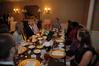Mrs. Lanese Dockery, first lady of Union University, teaches students dinner-table etiquette. These skills are essential for lunch interviews that the students may encounter while on their job search.  - Photo by Morris Abernathy
