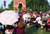 Friends and family of 2010 graduates listen as Dr. David S. Dockery introduces the speaker for the Spring commencement ceremony. - Photo by Abigail Harris