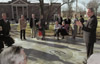 Fourteen members of the Class of 1952 returned to Union's old campus as part of their fifty-year reunion celebration.  President David S. Dockery officially dedicated a new <i>circle</i> on the campus, calling it <i>hallowed ground</i>. - Photo by Jim Veneman