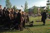 Union University Singers are led by Christopher Mathews in "Prayer of the Middle Ages," as part of the Spring 2010 commencement ceremony. - Photo by Beth Spain
