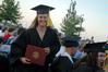 Cheryl Propst, graduating elementary education major, receives her diploma during the Spring 2010 graduation ceremony. - Photo by Beth Spain