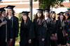 Graduates line up before they go to their seats for the spring 2010 graduation ceremony. 
 - Photo by Ebbie Davis