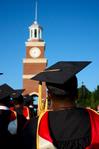 Masters students wait to receive their diplomas at the spring 2010 commencement ceremony. - Photo by Ebbie Davis