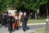 Dr. David S. Dockery, president of Union University, and Thom Rainer, president of LifeWay Christian Resources, lead the processional of students and faculty to the spring 2010 commencement ceremony. - Photo by Morris Abernathy