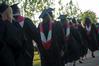 Students receiving their Masters degrees walk in the processional to the 2010 graduation ceremony.  - Photo by Morris Abernathy