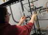 Students work on a chemistry experiment in lab. - Photo by Morris Abernathy