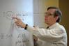 Dr. David Ward, professor of physics, teaches a class.  - Photo by Morris Abernathy