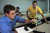 Students work on a physics lab. - Photo by Morris Abernathy