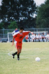 Marko Pavlovic (20) advances a free kick downfield. - Photo by Uncredited