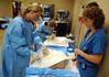 Nursing students work on simulations in Providence Hall. - Photo by Morris Abernathy