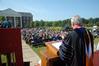 Dr. David S. Dockery greets friends and family at the 185th graduation ceremony. - Photo by Morris Abernathy