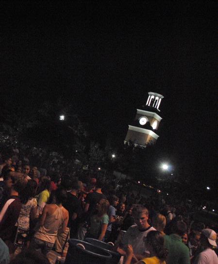 Union Students greet one another after the summer break at the annual Howdy Party.