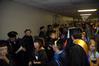 Faculty, staff, and students fill the hallway of the Penick Academic Complex before Fall Convocation. - Photo by Morris Abernathy