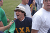 Freshman Bryan Spillman poses for the camera at Lambda Chi Alpha's Bid Day. - Photo by Jonathan Blair