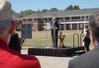 President David S. Dockery speaks at the dedication of the Hope Residence Complex. 
 - Photo by Beth Spain