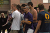 The brothers of SAE celebrate the acceptance of new <i>goats</i> during Bid Day 2003. - Photo by Jonathan Blair