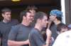 The brothers of ATO welcome new brothers during Bid Day 2003. - Photo by Jonathan Blair