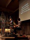 A group from City Fellowship, led by pastor Russ Pflasterer, leads music during chapel. - Photo by Ebbie Davis